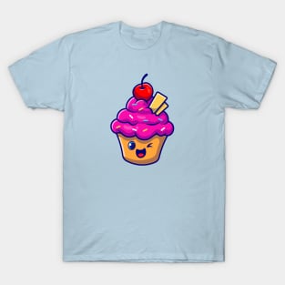 Cute Cup Cake Cartoon T-Shirt